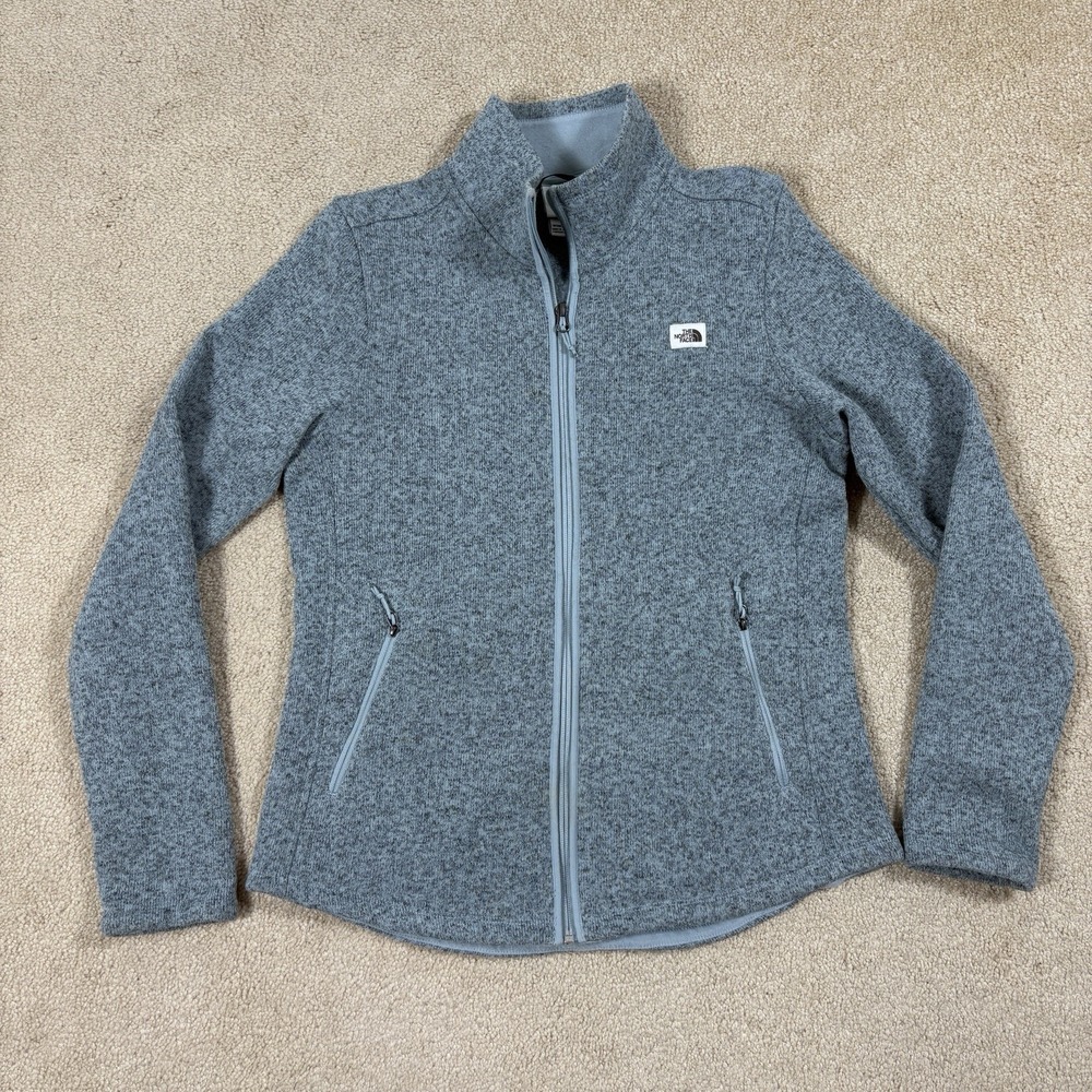 The North Face Women's Crescent Full Zip Sweatshirt Size Medium NF0A5A9W Blue